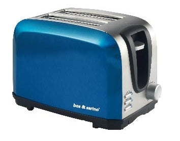 Toaster Blue 2 Slice Stainless Steel - BOS & SARINO