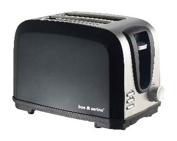 Toaster Black 2 Slice Stainless Steel - BOS & SARINO