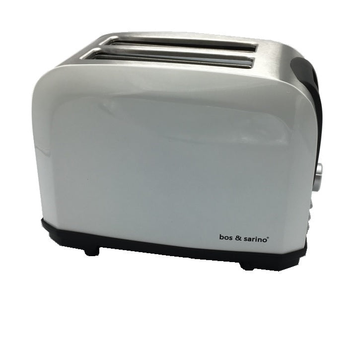 Toaster White 2 Slice Stainless Steel - BOS & SARINO – Bos & Sarino