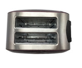 2 Slice Full Stainless Steel Glossy RED Toaster 600W Wide Slots