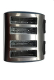 4 Slice Stainless Steel Glossy Blue Toaster Power 1850W Wide Slots