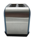 2 Slice Stainless Steel Glossy Blue Toaster Power 600W Wide Slots
