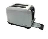 2 Slice Stainless Steel Glossy White Toaster Power 600W Wide Slots