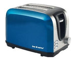 2 Slice Stainless Steel Glossy Blue Toaster Power 600W Wide Slots