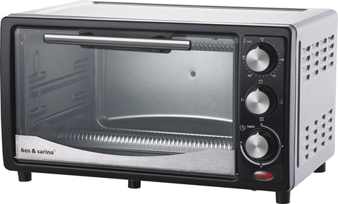 12L Toaster Oven Powerful 800W Bake Grill Broil Toast Timer Temp & Heat Selector